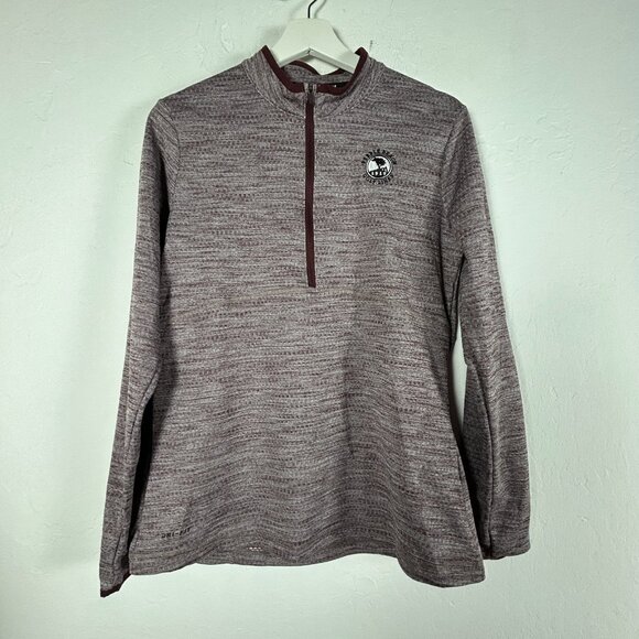 Nike Golf Women's 1/2 Zip Pullover Activewear Top Medium Dri-Fit Long Sleeve Red - Picture 1 of 6